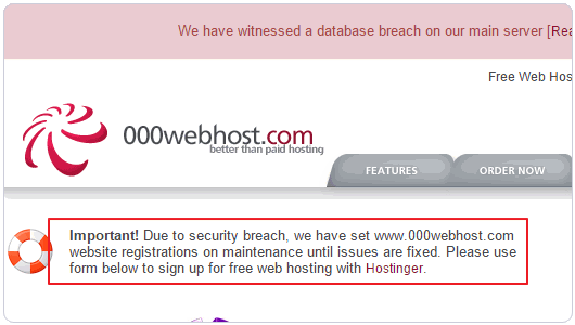 000webhost 000webhost資料洩露 000webhost被黑 網站最佳化