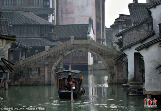 浙江乌镇，在乌镇景区拍摄的古镇风貌。(图片作者：刘肖坤)