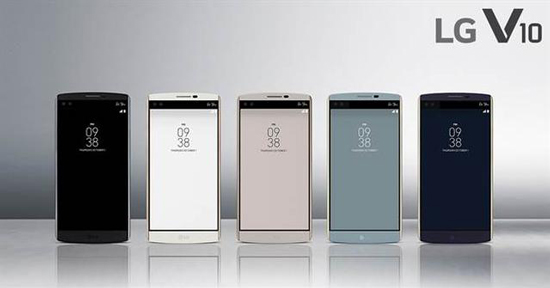 不跟风玫瑰金 LG V10新增湖蓝配色 