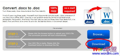 點選“Download”下載轉換成功的Doc檔案