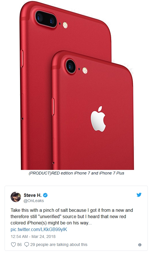 最後的瘋狂？蘋果準備iPhone 8/X新配色：中國紅