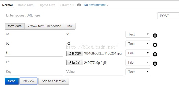 postman中form-data、x-www-form-urlencoded、raw、binary的区别