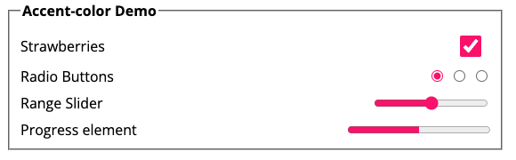 现代 CSS 解决方案:accent-color 强调色