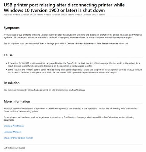 Win10电脑关机后USB连接打印机端口消失怎么办?