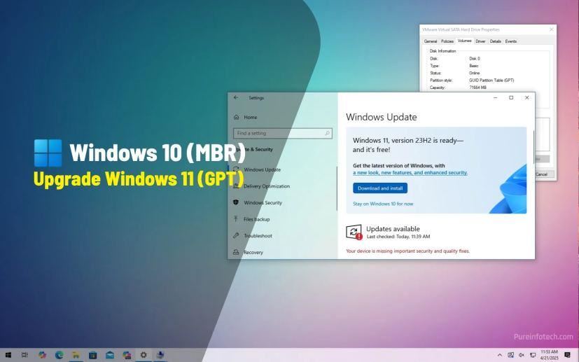Win10 MBR分区格式升级到Win11 GPT分区格式方法