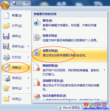 给Word2007文档加密的方法教程