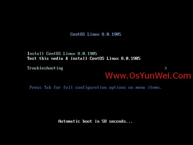 CentOS 8.0.1905 linux服务器系统安装与配置教程