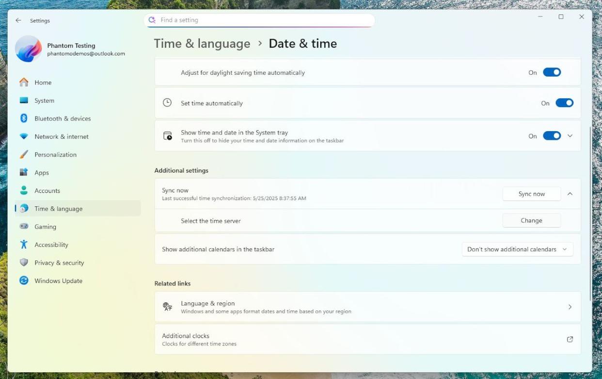 Win11系统时间服务器配置迁移至设置应用