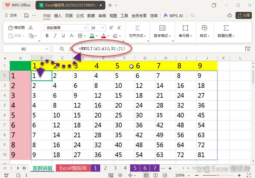  WPS利用MMULT函数玩矩阵的方法教程