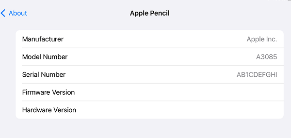 Apple pencil查看序列号的方法教程总结
